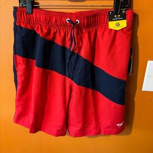 Men’s Speedo Red/Navy Shorts M NWT